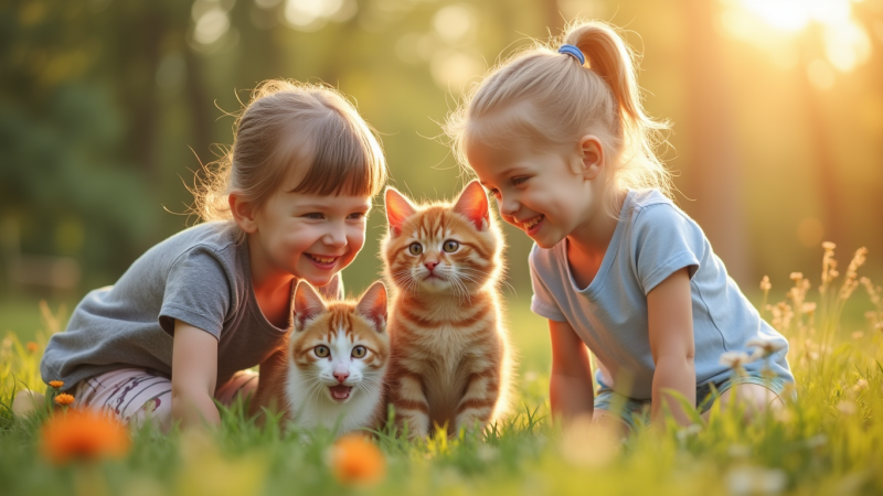 Kinder und Haustiere – gemeinsame Harmonie unter einem Dach