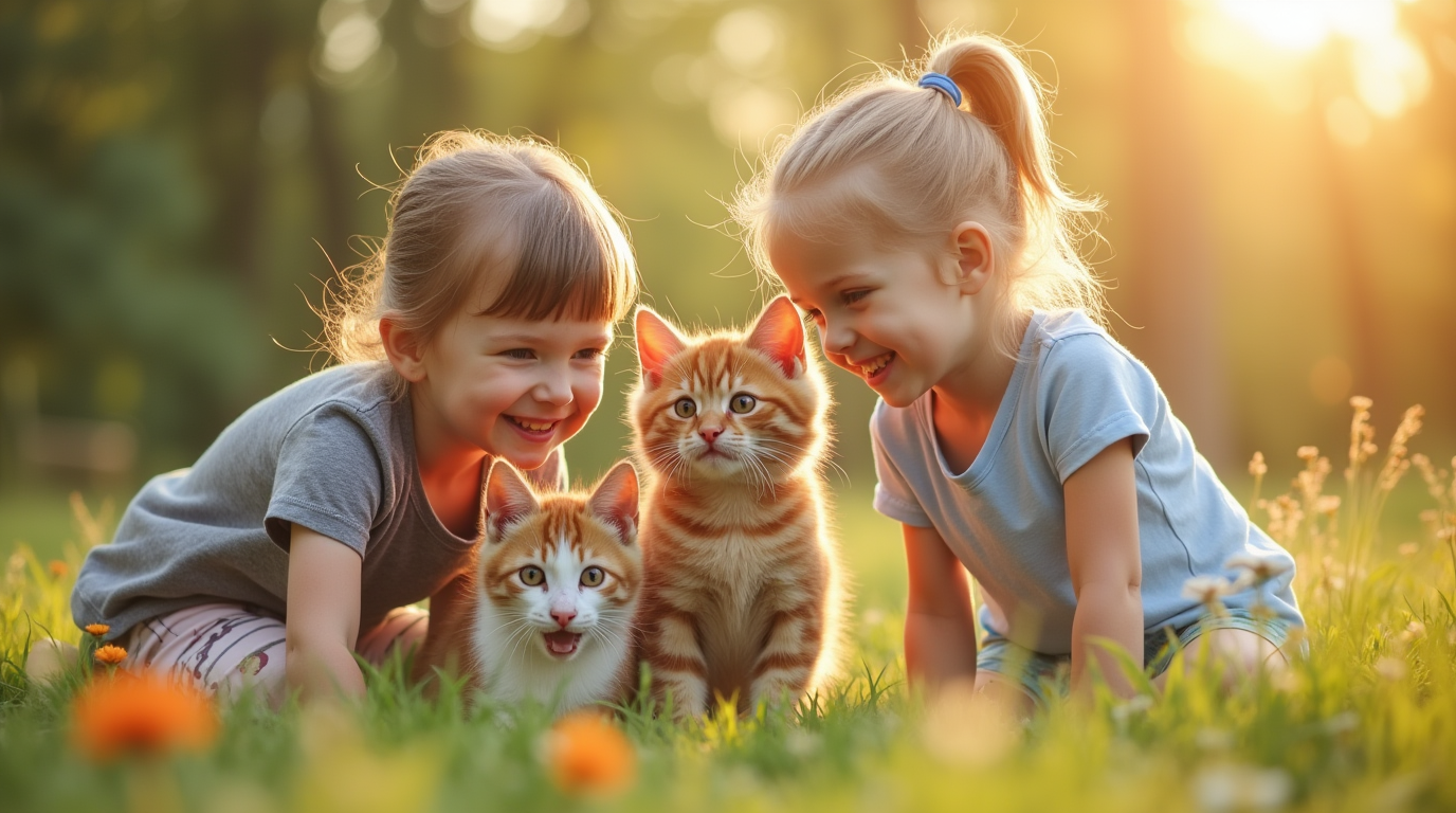 Kinder und Haustiere – gemeinsame Harmonie unter einem Dach